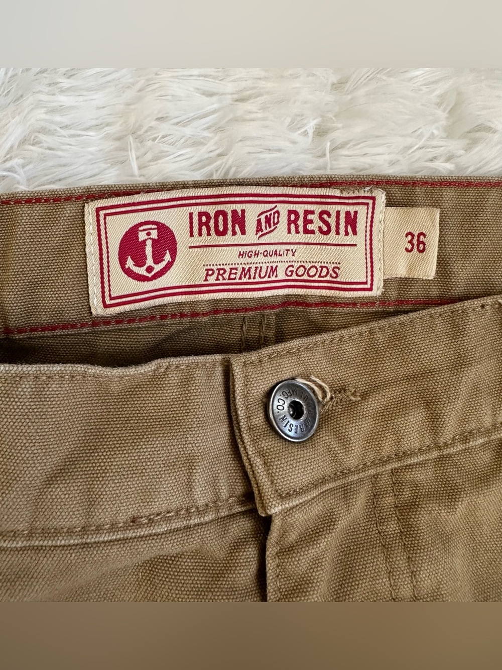Iron & Resin Double Knee Journeyman Pants Mens 36  Canvas Carpenter workwear - Picture 4 of 14